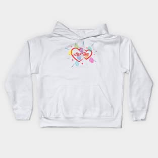 valentines day love you Kids Hoodie